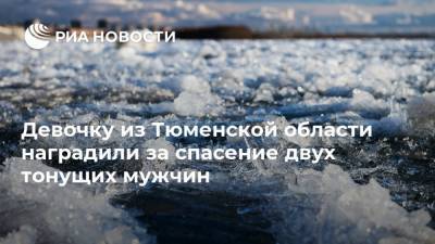 Александр Моор - Девочку из Тюменской области наградили за спасение двух тонущих мужчин - ria.ru - Екатеринбург - Тюменская обл. - Тобольск