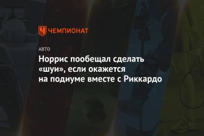 Норрис пообещал сделать «шуи», если окажется на подиуме вместе с Риккардо - championat.com