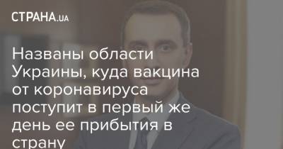 Виктор Ляшко - Названы области Украины, куда вакцина от коронавируса поступит в первый же день ее прибытия в страну - strana.ua - Киев - Киевская обл. - Черниговская обл. - Черкасская обл. - Житомирская обл. - Полтавская обл.