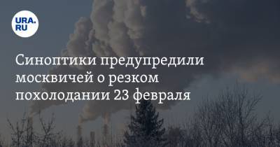 Евгений Тишковец - Синоптики предупредили москвичей о резком похолодании 23 февраля. «Это рекорд за 65 лет» - ura.news - Москва - Московская обл.