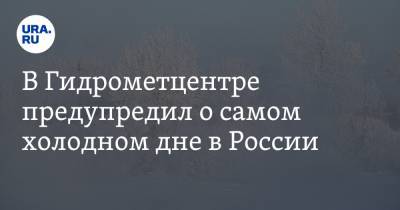 Роман Вильфанд - В Гидрометцентре предупредил о самом холодном дне в России - ura.news - Москва - Московская обл. - окр.Сзфо - округ Южный