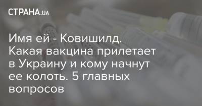 Максим Степанов - Имя ей - Ковишилд. Какая вакцина прилетает в Украину и кому начнут ее колоть. 5 главных вопросов - strana.ua