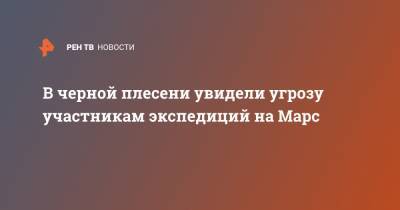 В черной плесени увидели угрозу участникам экспедиций на Марс - ren.tv