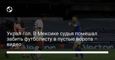 Украл гол. В Мексике судья помешал забить футболисту в пустые ворота – видео - liga.net - Мексика