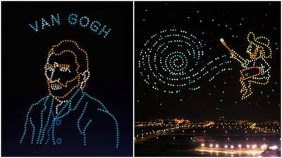 Винсент Ван-Гог - Ван Гог - Рекорд: 600 беспилотников показали в ночном небе шоу о жизни Ван Гога – видео поражает - 24tv.ua - Китай - Тяньцзинь
