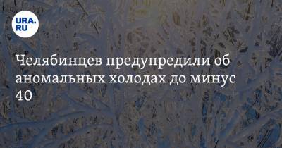 Челябинцев предупредили об аномальных холодах до минус 40 - ura.news - Челябинская обл. - Царьград