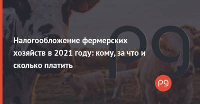 Налогообложение фермерских хозяйств в 2021 году: кому, за что и сколько платить - thepage.ua