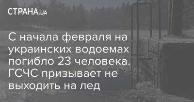 С начала февраля на украинских водоемах погибло 23 человека. ГСЧС призывает не выходить на лед - strana.ua - Николаевская обл.
