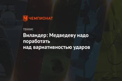 Джокович Новак - Даниил Медведев - Матс Виландер - Виландер: Медведеву надо поработать над вариативностью ударов - championat.com - Австралия