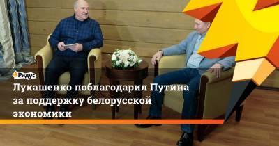 Владимир Путин - Александр Лукашенко - Михаил Метцель - Лукашенко поблагодарил Путина заподдержку белорусской экономики - ridus.ru - Москва - Сочи - Белоруссия - Минск