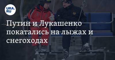 Владимир Путин - Александр Лукашенко - Путин и Лукашенко покатались на лыжах и снегоходах. Видео - ura.news - Сочи - Белоруссия