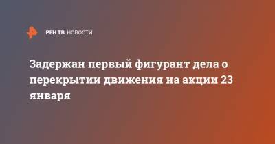 Алексей Навальный - Задержан первый фигурант дела о перекрытии движения на акции 23 января - ren.tv - Москва - Красноярск