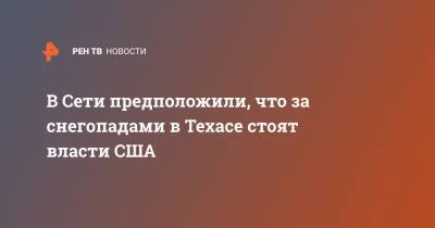 Вильям Гейтс - Джо Байден - В Сети предположили, что за снегопадами в Техасе стоят власти США - ren.tv - США - Техас - USA