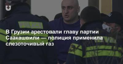 Михаил Саакашвили - Ника Мелия - В Грузии арестовали главу партии Саакашвили — полиция применила слезоточивый газ - news.tut.by - Грузия - Тбилиси