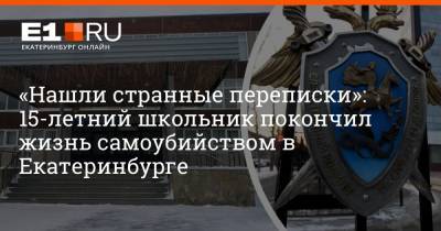 Артем Устюжанин - «Нашли странные переписки»: 15-летний школьник покончил жизнь самоубийством в Екатеринбурге - e1.ru - Екатеринбург