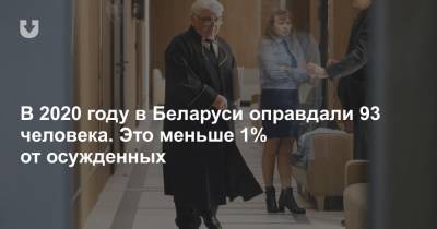 В 2020 году в Беларуси оправдали 93 человека. Это меньше 1% от осужденных - news.tut.by - Белоруссия