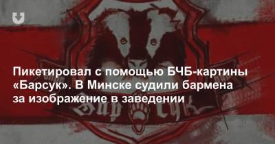 Пикетировал с помощью БЧБ-картины «Барсук». В Минске судили бармена за изображение в заведении - news.tut.by - Минск - район Октябрьский