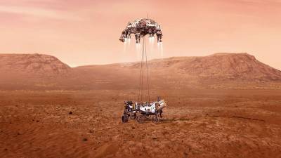 НАСА показало кадры посадки марсохода на поверхность Красной планеты - naviny.by - США