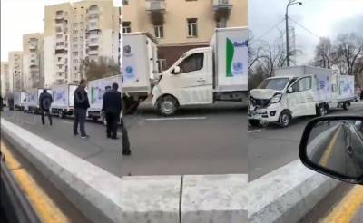 Колона грузовиков, предназначенных для перевозки вакцины от коронавируса, попала в ДТП в Ташкенте - podrobno.uz - Узбекистан - Ташкент