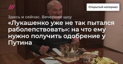 «Лукашенко уже не так пытался раболепствовать»: на что ему нужно получить одобрение у Путина - tvrain.ru - Белоруссия