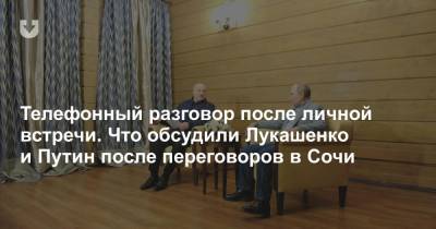 Владимир Путин - Александр Лукашенко - Телефонный разговор после личной встречи. Что обсудили Лукашенко и Путин после переговоров в Сочи - news.tut.by - Сочи