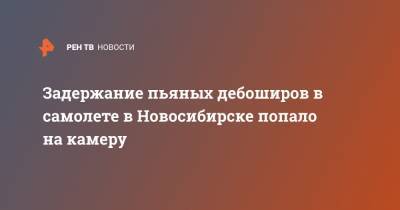 Задержание пьяных дебоширов в самолете в Новосибирске попало на камеру - ren.tv - Новосибирск