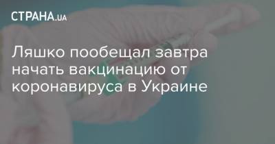 Виктор Ляшко - Ляшко пообещал завтра начать вакцинацию от коронавируса в Украине - strana.ua - Киев - Киевская обл. - Черниговская обл. - Черкасская обл. - Житомирская обл. - Полтавская обл.