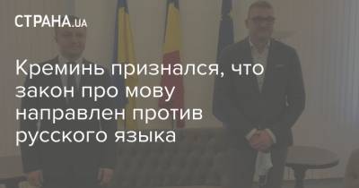 Креминь признался, что закон про мову направлен против русского языка - strana.ua - Румыния