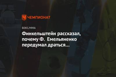 Федор Емельяненко - Финкельштейн рассказал, почему Ф. Емельяненко передумал драться с Леснаром в 2012 году - championat.com - США - Нью-Йорк