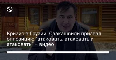 Михаил Саакашвили - Никанор Мелия - Кризис в Грузии. Саакашвили призвал оппозицию "атаковать, атаковать и атаковать" – видео - liga.net - Грузия - Тбилиси