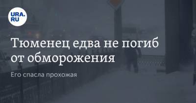 Тюменец едва не погиб от обморожения. Его спасла прохожая - ura.news - Тюмень - Тюменская обл.