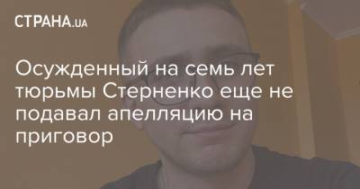 Сергей Стерненко - Осужденный на семь лет тюрьмы Стерненко еще не подавал апелляцию на приговор - strana.ua - Приморье край - Одесса