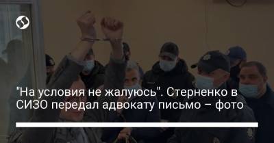 Сергей Стерненко - "На условия не жалуюсь". Стерненко в СИЗО передал адвокату письмо – фото - liga.net