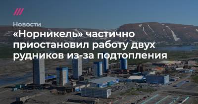 «Норникель» частично приостановил работу двух рудников из-за подтопления - tvrain.ru