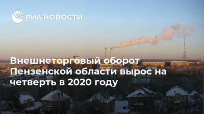 Иван Белозерцев - Внешнеторговый оборот Пензенской области вырос на четверть в 2020 году - smartmoney.one - Пензенская обл.