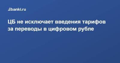 Ольга Скоробогатова - ЦБ не исключает введения тарифов за переводы в цифровом рубле - smartmoney.one
