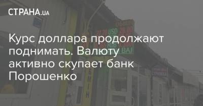 Петр Порошенко - Курс доллара продолжают поднимать. Валюту активно скупает банк Порошенко - strana.ua - Украина