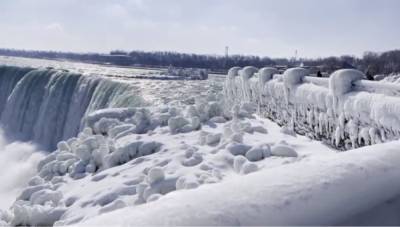 Ниагарский водопад в США замерз: невероятные видео - 24tv.ua - шт. Нью-Йорк - Новости