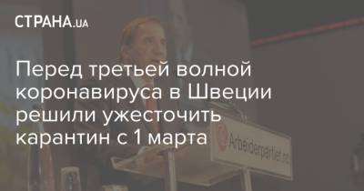 Стефан Левен - Перед третьей волной коронавируса в Швеции решили ужесточить карантин с 1 марта - strana.ua - Швеция