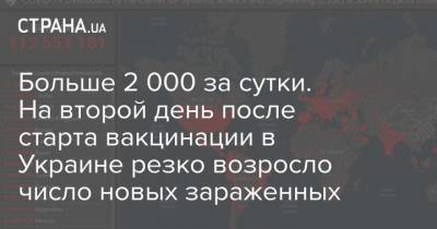 Максим Степанов - Больше 2 000 за сутки. На второй день после старта вакцинации в Украине резко возросло число новых зараженных - strana.ua - Ивано-Франковская обл.