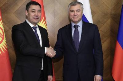 Вячеслав Володин - Садыр Жапаров - Володин призвал развивать отношения парламентов России и Киргизии - pnp.ru - Киргизия