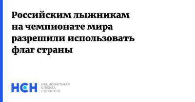 Российским лыжникам на чемпионате мира разрешили использовать флаг страны - nsn.fm