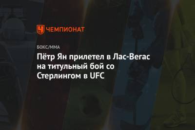 Петр Ян - Пётр Ян прилетел в Лас-Вегас на титульный бой со Стерлингом в UFC - championat.com - шт. Невада - Таиланд - Вегас