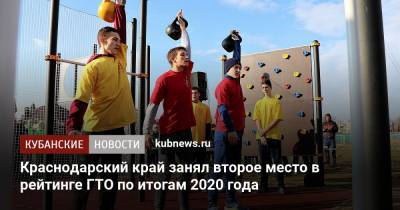 Краснодарский край занял второе место в рейтинге ГТО по итогам 2020 года - kubnews.ru - Краснодарский край - Воронежская обл. - Пензенская обл.
