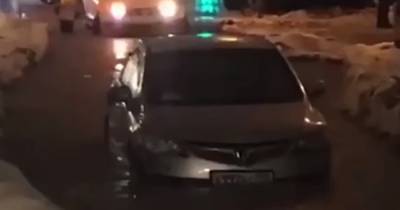 Евгений Тишковец - В растаявшем московском снегу утонул автомобиль - moslenta.ru - Москва
