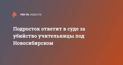 Подросток ответит в суде за убийство учительницы под Новосибирском - ren.tv - Новосибирск - Новосибирская обл.