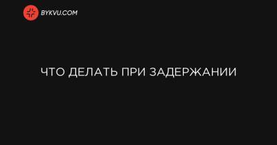 Что делать при задержании - bykvu.com