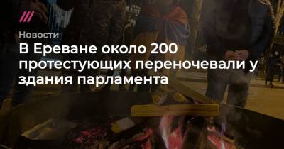Никола Пашинян - В Ереване около 200 протестующих переночевали у здания парламента - tvrain.ru - Ереван