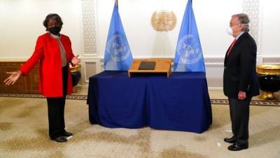 Камала Харрис - Линда Томас-Гринфилд - Новый постпред США в ООН вручила верительные грамоты - golos-ameriki.ru - Нью-Йорк - Нью-Йорк