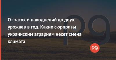 От засух и наводнений до двух урожаев в год. Какие сюрпризы украинским аграриям несет смена климата - thepage.ua - New York